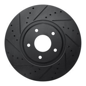 Nissan Maxima Brake Rotor (1) - Front Left - R1 Concepts - Drilled & Slotted - Black - `03-`05 Nissan Maxima Brake Rotor (1) - Front Left - R1 Concepts - Drilled & Slotted - Black - `03-`05